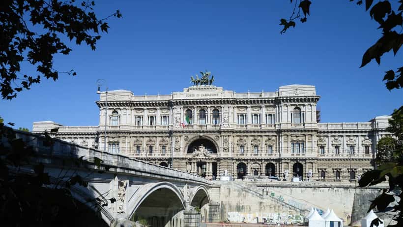 Corte di Cassazione a Roma, sede della Corte Suprema italiana, vista esterna settembre 2015