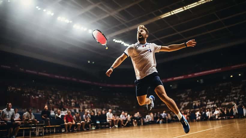 Badmintonspiller i aktion under Thomas og Uber Cup 2026 i Horsens