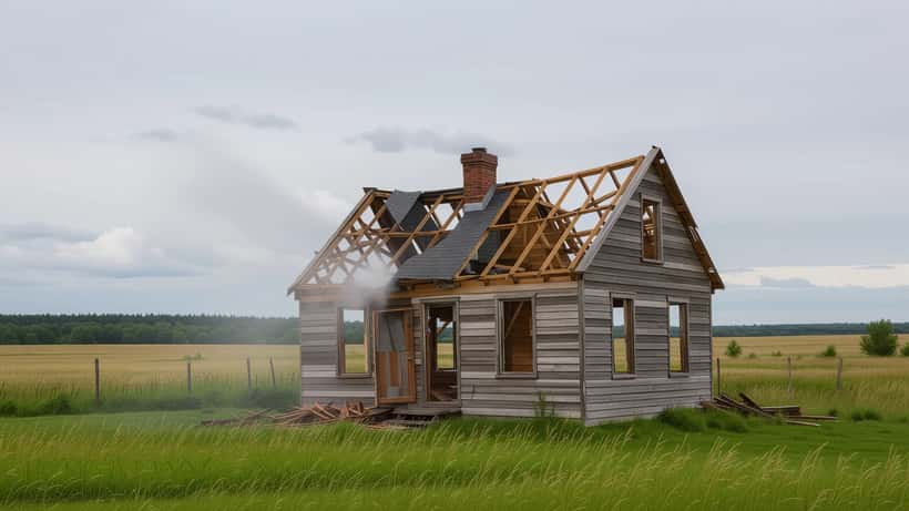 Maison canadienne endommagée par un orage violent de grêle en 2026