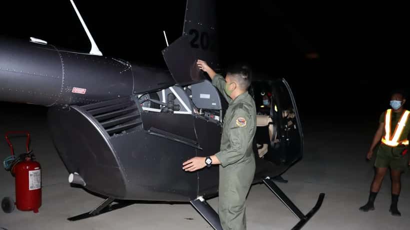 Robinson R44 Raven -helikopteri ennen lentoa – samanlainen malli kuin Hyvinkäällä 11.9.2026 onnettomuuteen joutunut kone