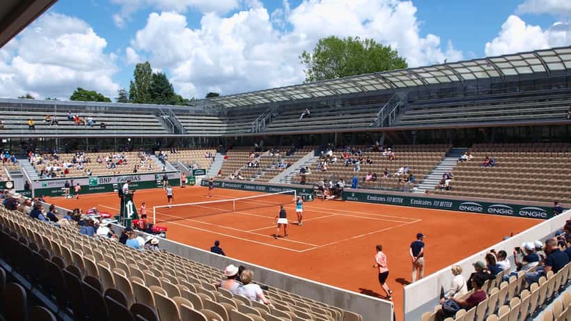 Court Mathieu à Roland Garros, tournoi de tennis féminin, Paris