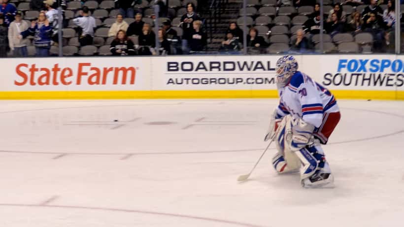 Henrik Lundqvist i Rangers-tröja på Madison Square Garden