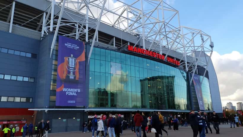 Rugby league players celebrating at the Super League Grand Final at Old Trafford 2026