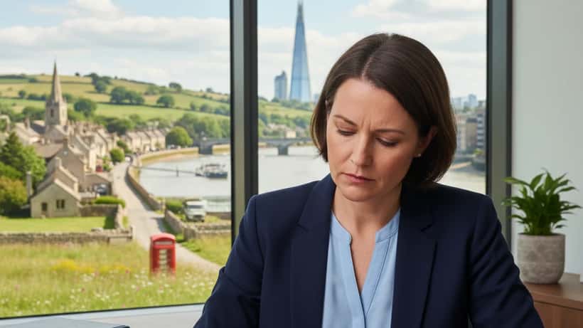 British solicitor reviewing delivery contractor liability documents in a London law office