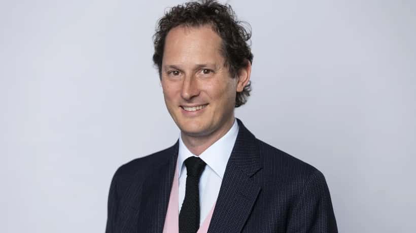 John Elkann, presidente di Ferrari ed Exor, in conferenza