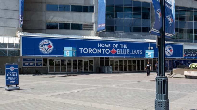 Le Rogers Centre, stade des Blue Jays de Toronto, lors d'un match de baseball de la MLB