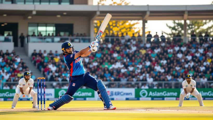 T20 cricket batsman at Kōrogi Sports Park Nisshin Japan Asian Games 2026