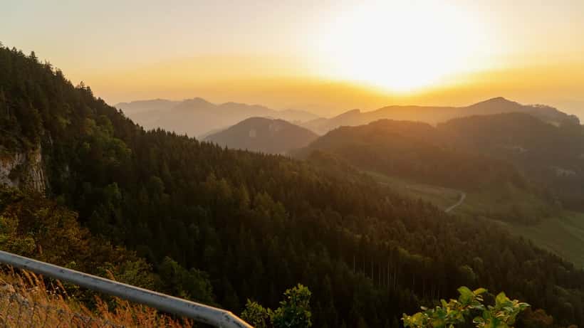 Vue panoramique sur le canton de Bâle-Campagne depuis les hauteurs