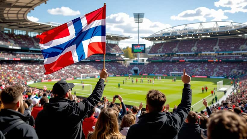 Norsk og ivoriansk supporter feirer sammen ved VM 2026