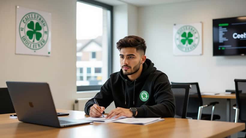Camilo Duran signs for Celtic FC wealth management lessons for young athletes Glasgow 2026