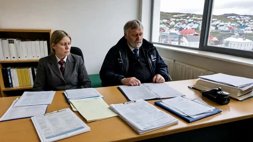 Íslenskur maður með sárasár í löglegu skrifstofuumhverfi ræðir mál sitt við lögfræðing