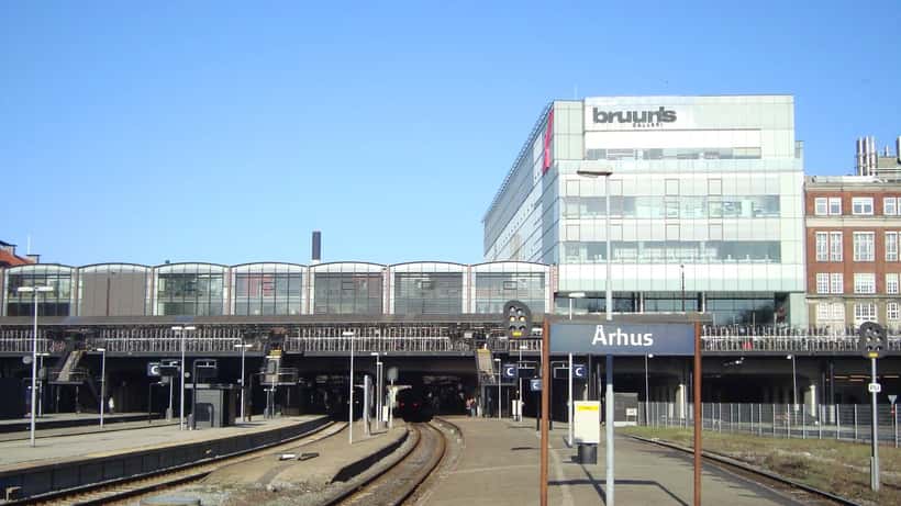 Aarhus Banegård nær Bruuns Galleri shopping center