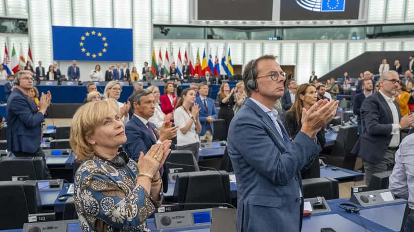 Aula del Parlamento europeo durante una sessione plenaria a Strasburgo