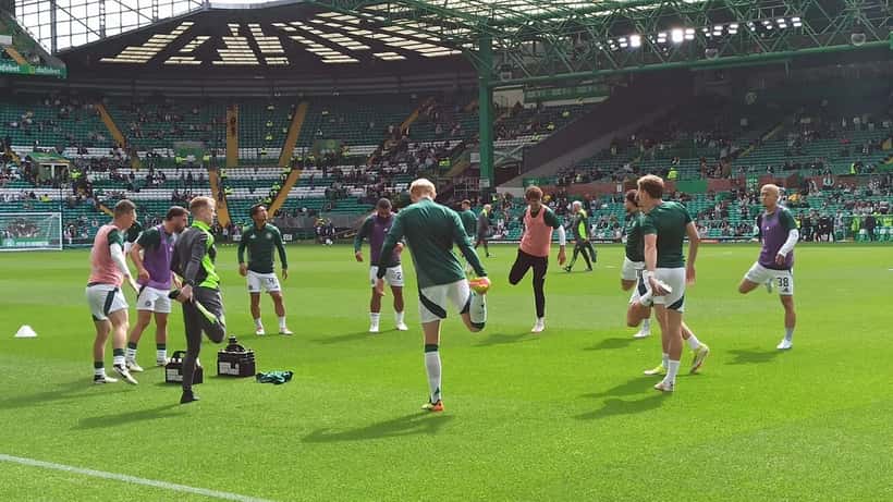 Celtic Park Stadium Glasgow während eines Old Firm Derby Spieltags