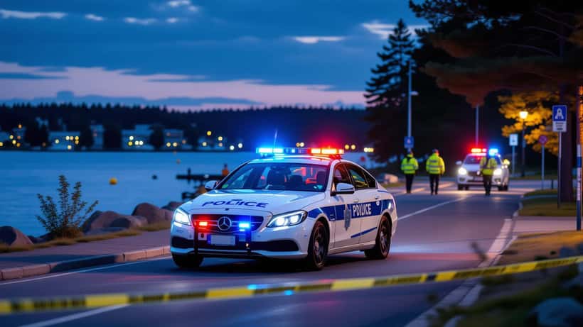 Suomalainen poliisiauto kadulla
