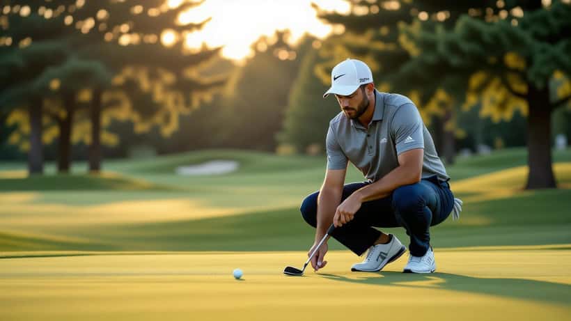 Young Indian-Canadian golfer concentrating on putt at TPC Toronto Osprey Valley RBC Canadian Open 2026