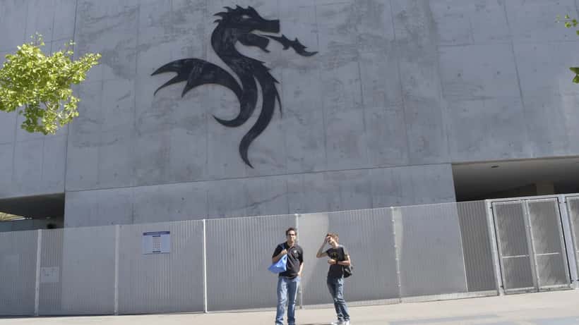 Vue aérienne de l'Estádio do Dragão, stade du FC Porto au Portugal, lors d'un match
