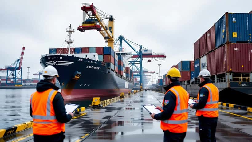 Cargo-containers vid Göteborgs hamn — tullar och handelskonflikt 2026