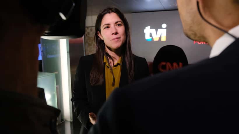 Estúdio da TVI em Lisboa durante debate televisivo