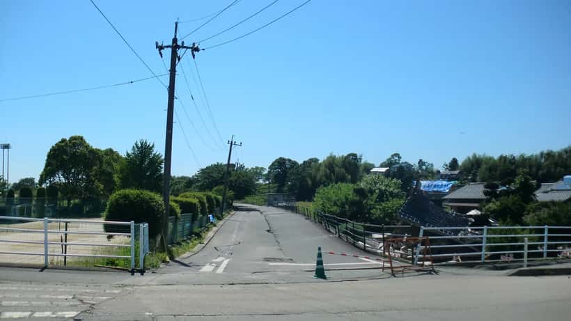 Earthquake damage to buildings in Kumamoto, Japan 2026