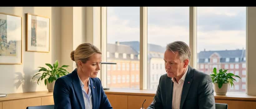 Dansk finansiel rådgiver gennemgår skattedokumenter med klient på valgdag 2026