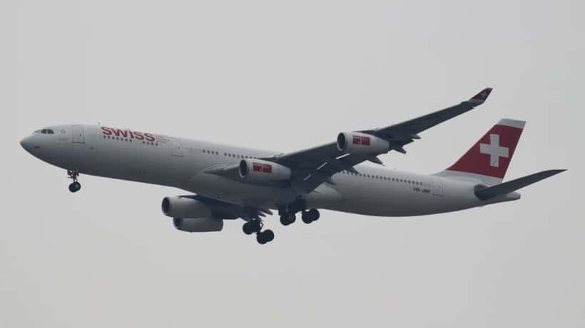 Airbus A340 SWISS en vol aux couleurs de la compagnie helvétique avant son retrait de flotte en 2027