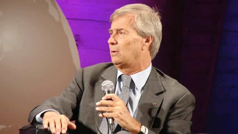 Vincent Bolloré lors d'une conférence à l'UNESCO en 2013