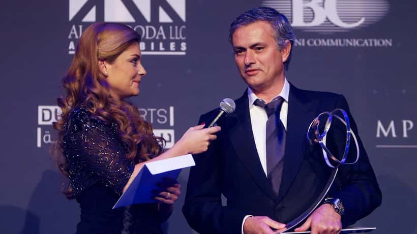 José Mourinho, allenatore portoghese, ai Globe Soccer Awards 2012