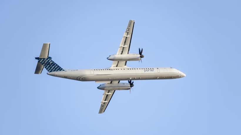 Porter Airlines De Havilland Canada DHC-8-400 aircraft on tarmac