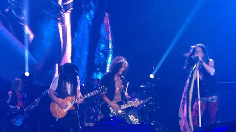 Aerosmith en concert en 2015, lors d'une de leurs dernières tournées mondiales