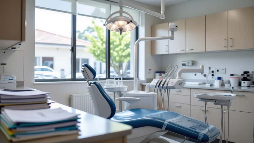 Dental examination chair in a clinic, illustrating the Strathfield dental practice infection control story