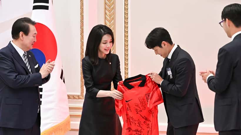 South Korea national football team at official event, representing the 2026 World Cup squad