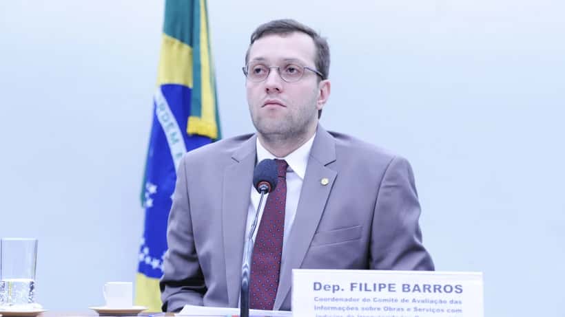 Filipe Barros, deputado federal eleito senador pelo Paraná, em foto da Câmara dos Deputados