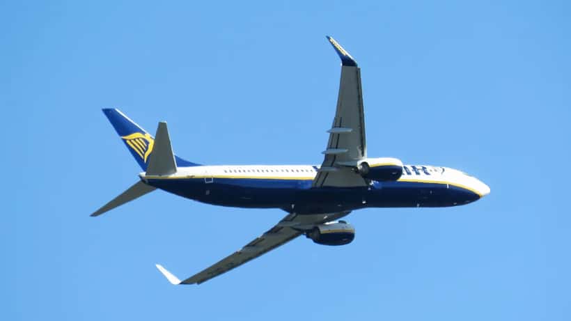 Ryanair Boeing 737 MAX aircraft at London Stansted Airport