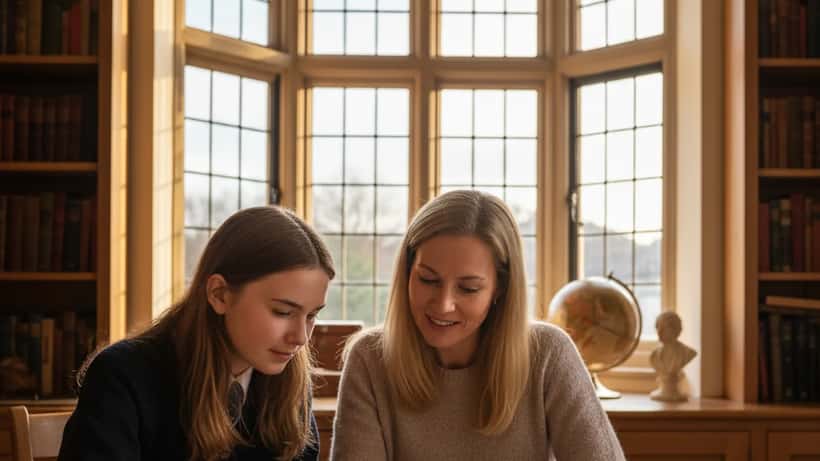 History tutor explaining American Revolution to GCSE student in Oxford home study