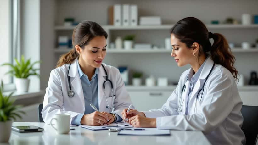 Consulta médica sobre medicação GLP-1 no período pós-parto