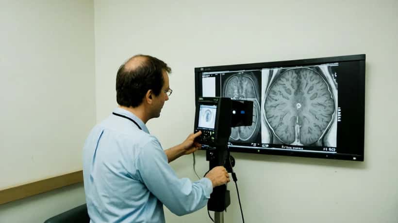 Neuroloog legt ALS-diagnose uit aan patiënt in ziekenhuis