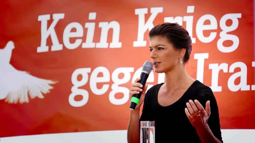 Sahra Wagenknecht bei einer politischen Veranstaltung im Bundestag