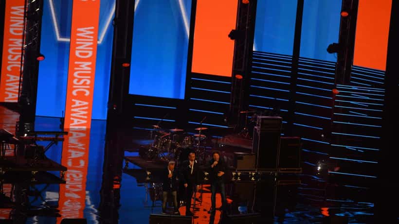 Giorgio Panariello e Carlo Conti ai Wind Music Awards 2016