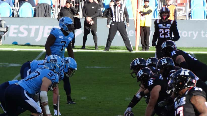 Ottawa Redblacks players in CFL East Semi-Final action, representing player injury and legal rights in Canadian football 2026