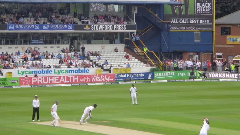 England batting against Sri Lanka at Headingley Stadium during a cricket test match