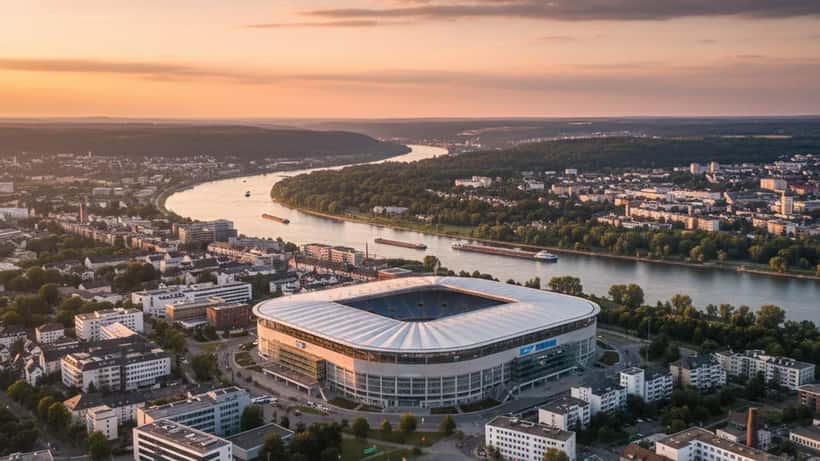 Sportmediziner untersucht die Schulter eines Handballspielers in einer modernen Klinik in Mannheim
