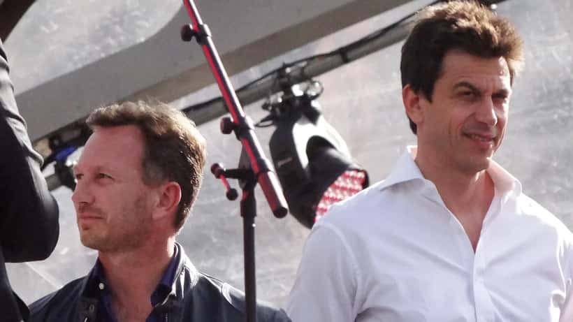 Toto Wolff ja Christian Horner F1 Live -tapahtumassa Lontoossa