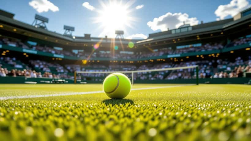 Wimbledon Centre Court grass during the 2026 finals