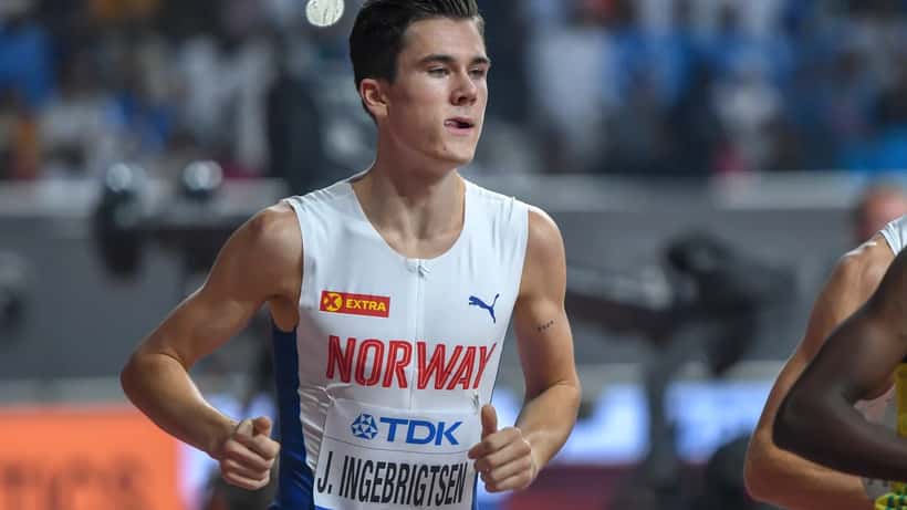 Jakob Ingebrigtsen springer i World Athletics Championship Doha 2019