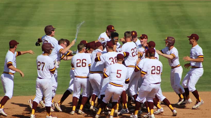 Arizona State Sun Devils baseball game action shot
