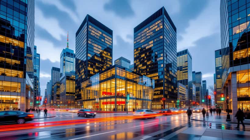 Toronto financial district near Scotiabank Plaza representing wealth management consultation for lottery winners