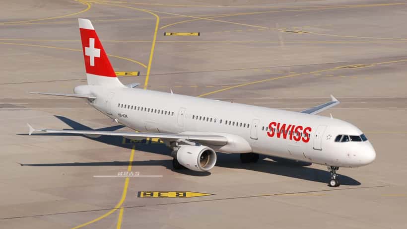 Avion de Swiss International Air Lines à l'aéroport de Zurich