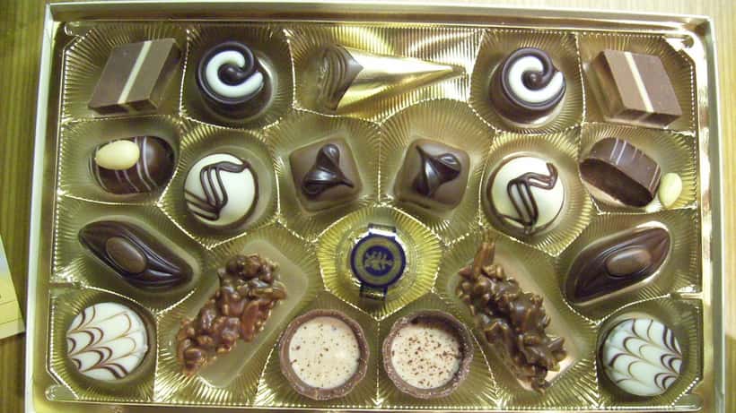 Pralines Lindt classiques dans leur emballage doré emblématique