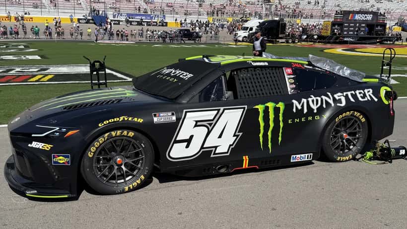 Ty Gibbs driving the No. 54 Joe Gibbs Racing Toyota in the 2026 NASCAR Cup Series at Las Vegas Motor Speedway